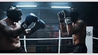 Two Boxers In A Sparring Match